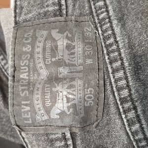 Men's Levi's 505 W30/L32 black stone washed jeans